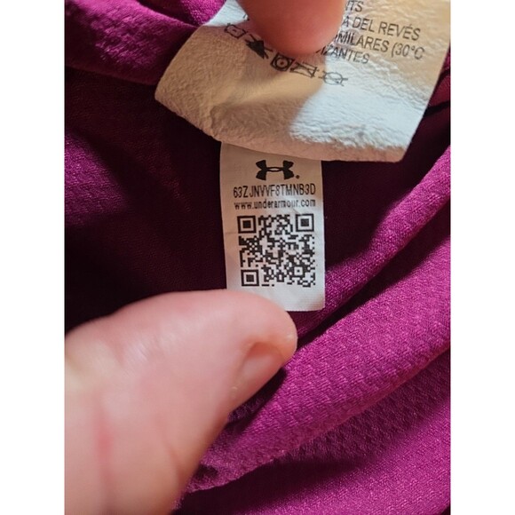 Under Armour ISO Chill Polo Shirt Men’s Size M Maroon Purple Ombre Color Block - Picture 4 of 5